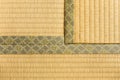 Three sections of tatami, japanese traditioanl room floor mat, l Royalty Free Stock Photo