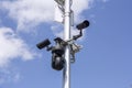 Three security cameras Royalty Free Stock Photo