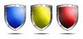 Three Shield Blue, Yellow and Red