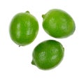 Three Shiny Limes Top View