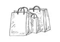 Three shopping bags