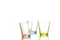 Three shot glasses on white background Royalty Free Stock Photo