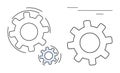 Interacting Gearwheels Representing Collaboration and Process Optimization Royalty Free Stock Photo