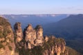 Three sister rock on the sunset, Blue mountain national park, Australia.