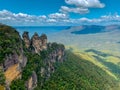 Three Sisters in the Blue Mountains of New South Wales, Australia Royalty Free Stock Photo