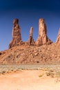 Three Sisters Buttes Monument Valley Arizona Royalty Free Stock Photo