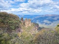 The Three Sisters From Echo Point Katoomba in the Blue Mountains Australia. Royalty Free Stock Photo