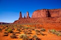 Three Sisters, Monument Valley National Park, Ariz Royalty Free Stock Photo