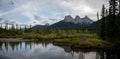 Three Sisters mountain in Kananaskis Country Royalty Free Stock Photo