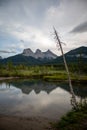 Three Sisters mountain in Kananaskis Country Royalty Free Stock Photo