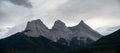 Three Sisters mountain in Kananaskis Country Royalty Free Stock Photo