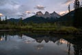 Three Sisters mountain in Kananaskis Country Royalty Free Stock Photo