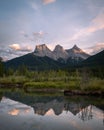 Three Sisters mountain in Kananaskis Country Royalty Free Stock Photo