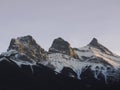 Three Sisters Mountain Range in Alberta