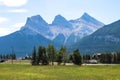 Three sisters mountains, Canmore, Alberta, Canada Royalty Free Stock Photo