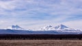 Three Sisters - panoramic view at mountains in Central Oregon Royalty Free Stock Photo