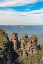 Three Sisters rock formation in the Blue Mountains National Park, Australia Royalty Free Stock Photo