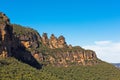 Three Sisters rock formation in the Blue Mountains National Park, Australia Royalty Free Stock Photo