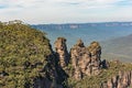 Three Sisters rock formation in the Blue Mountains National Park, Australia Royalty Free Stock Photo