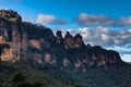 The Three Sisters rock formation in  Blue Mountains National Park, NSW, Australia Royalty Free Stock Photo