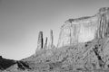 Three Sisters rock formation, Monument Valley Navajo Tribal Park Royalty Free Stock Photo