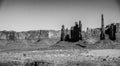 The Three Sisters rock formation, Monument Valley Navajo Tribal Park - USA Royalty Free Stock Photo