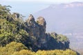 Three Sisters, rock formations in Blue Mountains National Park, Australia Royalty Free Stock Photo