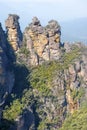 Three Sisters, rock formations in Blue Mountains National Park, Australia Royalty Free Stock Photo