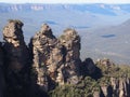 Three Sisters Rock Landmark in Blue Mountains Park Royalty Free Stock Photo