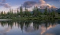 Three Sisters at sunset Royalty Free Stock Photo