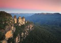 Three Sisters sunset, Blue Mountains,NSW,Australia Royalty Free Stock Photo