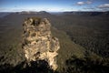 The Three Sisters are an unusual rock formation in the Blue Mountains of New South Wales, Australia, on the north escarpment of th Royalty Free Stock Photo