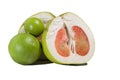 three sizes of Pomelo or shaddock Fruit, Bali lemon, or Chinese grapefrui