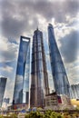 Three Skyscrapers Liujiashui Shanghai China Royalty Free Stock Photo