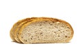 Three slices of bread isolated on a white background Royalty Free Stock Photo