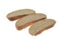 Three slices of dark bread Royalty Free Stock Photo