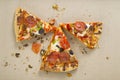 Three slices of pizza Royalty Free Stock Photo