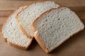 Three Slices of White Bread Royalty Free Stock Photo