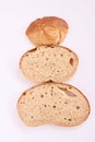 Three slices bread. Unusual tree. Light background Royalty Free Stock Photo