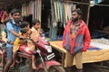 Three small children on a bike