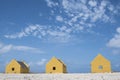 Slave Huts of Bonaire Island in the Caribbean Royalty Free Stock Photo