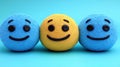 Happy Emojis Together Royalty Free Stock Photo