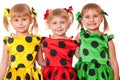 Three smiling girls Royalty Free Stock Photo