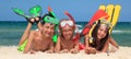 Three snorkeling kids Royalty Free Stock Photo