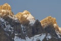 Three snow-capped peaks Royalty Free Stock Photo