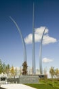 Three soaring spires of Air Force Memorial at One Air Force Memorial Drive, Arlington, Virginia in Washington D.C. area