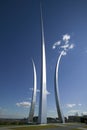 Three soaring spires of Air Force Memorial at One Air Force Memorial Drive, Arlington, Virginia in Washington D.C. area