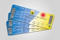 Three Soccer tickets Royalty Free Stock Photo