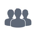 Three social network user profile pics icon