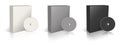 Three Software Boxes blank template white, grey and black for presentation layouts and design Royalty Free Stock Photo